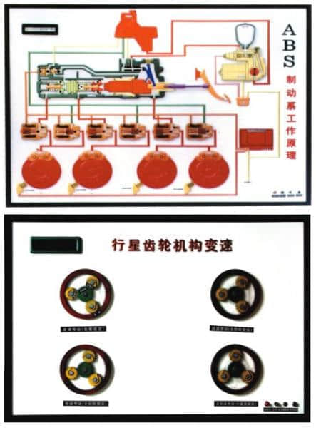 ABS制动系统、自动变速器电动程控示教板(图1)