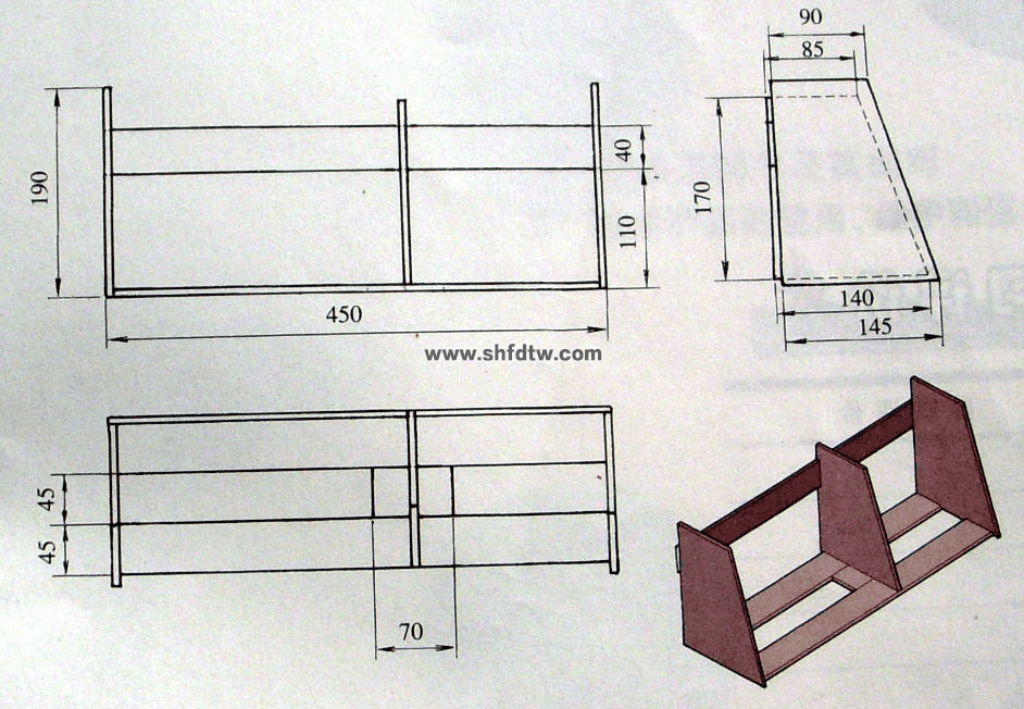 木制书架套件(图1)