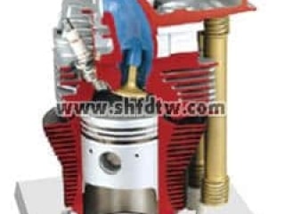 带凸轮轴的气缸模型,气缸盖解剖模型,带凸轮轴的气缸气缸盖模型