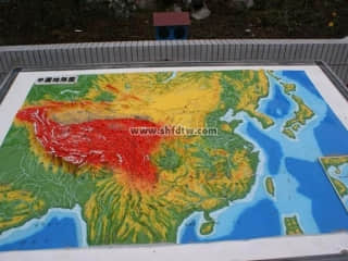 中国立体地形模型