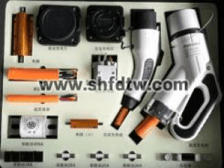 高压器件实训展示套装、高压器件展示箱、新能源高压安全实训台、新能源汽车高压器件展示台