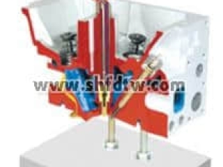 直喷式发动机气缸盖解剖模型,汽车教学设备