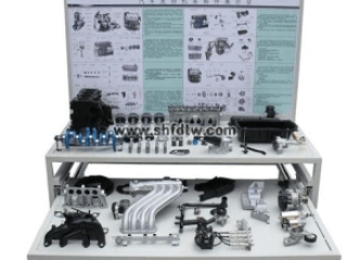 底盘系统零部件解剖展示柜（后驱） 汽车综合底盘解剖模型 汽车实物解剖模型