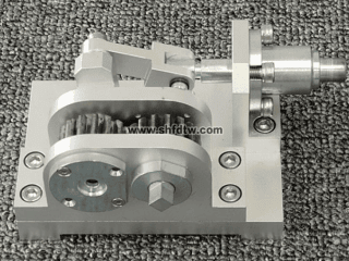 齿轮传动式偏心滑块机构 齿轮传动式偏心滑块机构教学模型