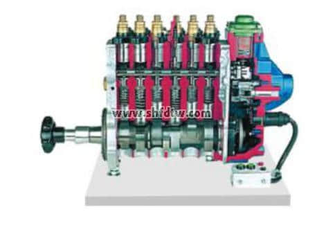 电控滑阀控制喷油泵解剖模型(图1)