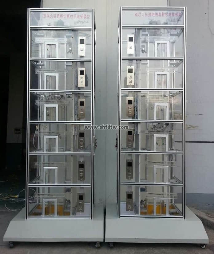 透明仿真电梯,双联电梯实验台,电梯教学模型(图1)