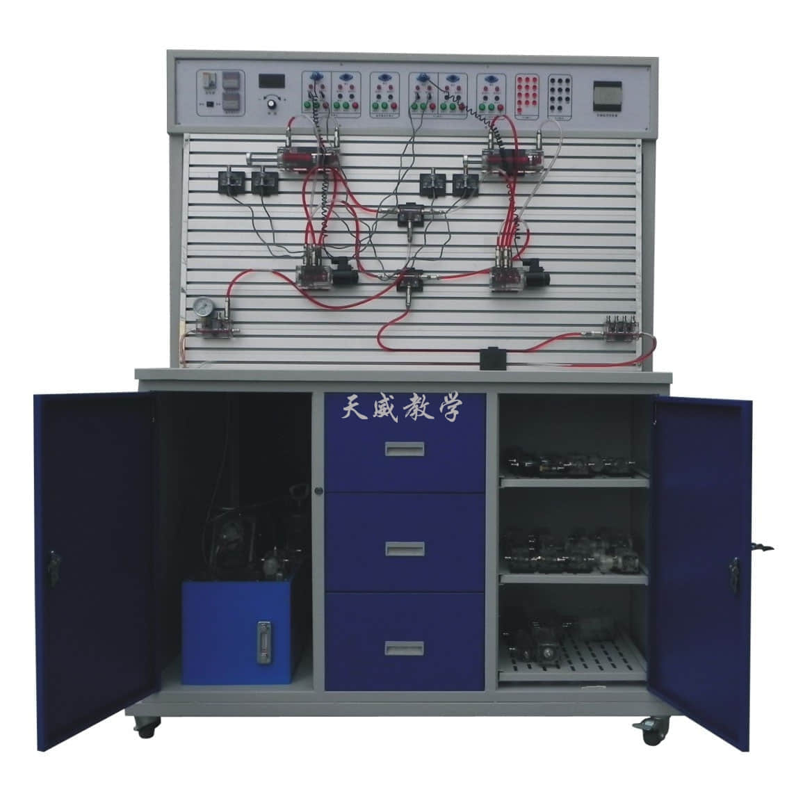 透明液压实验台,PLC液压控制教学,液压实验台(图1)