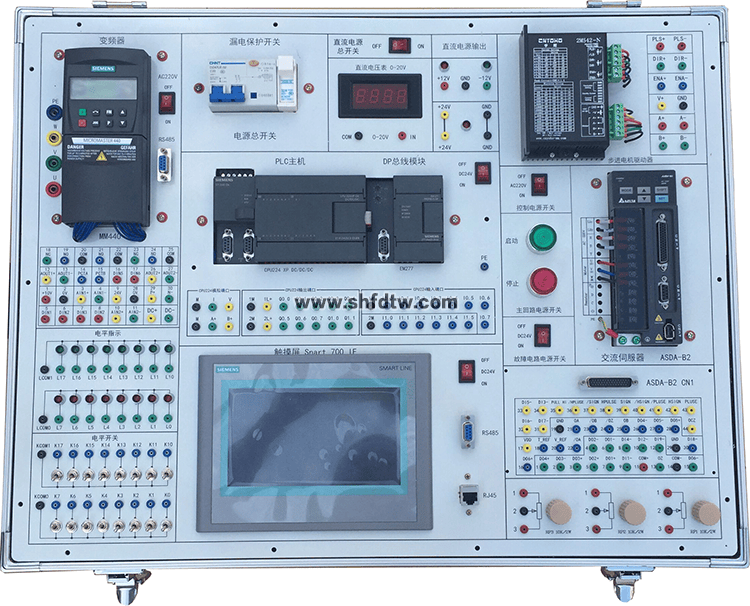 PLC、变频器、触摸屏综合实训平台(图1)