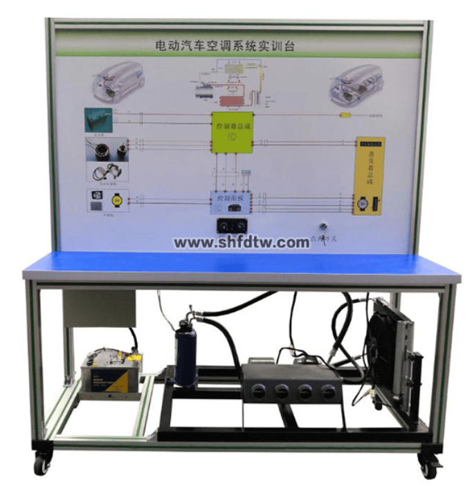 电动汽车空调系统实训台 新能源汽车空调系统实验台 纯电动汽车热电制冷空调系统实训台(图1)