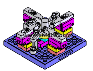 孔系拆装机床夹具 机床夹具模型 机床夹具拆装模型(图6)