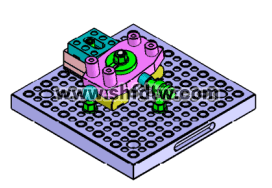 孔系拆装机床夹具 机床夹具模型 机床夹具拆装模型(图7)