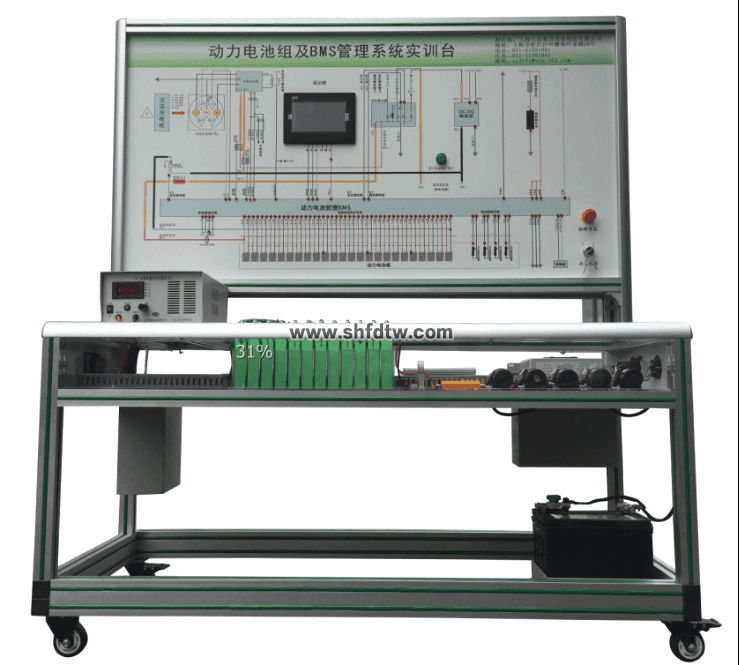新能源汽车锂电池实验台 纯电动汽车电池组实验台 汽车电池组实训台(图1)
