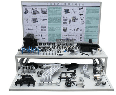 底盘系统零部件解剖展示柜（后驱） 发动机解剖展示台 汽车综合底盘解剖模型 汽车零部件解剖台(图1)