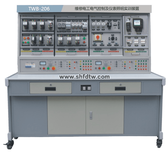 维修电工电气控制及仪表照明实训装置 维修电工电气控制实训设备 电工电气教学实验台(图1)