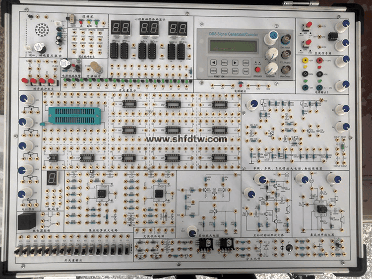 模拟电路实验箱(含信号源) 数字模拟带函数信号发生器实验箱 数电、模电实验箱 数字模拟电路实验平台(图1)