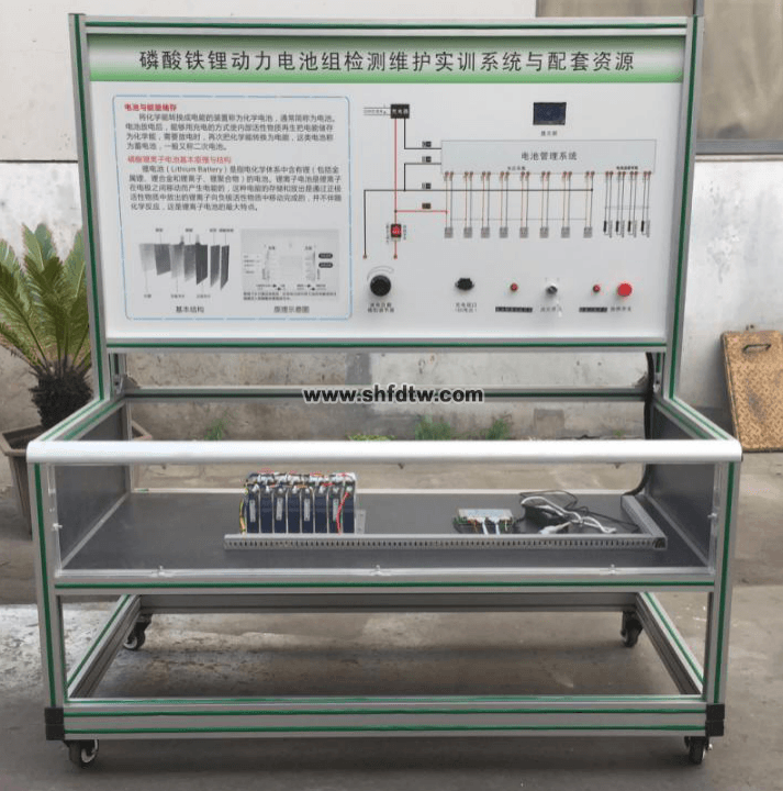 磷酸铁锂动力电池组检测维护实训台 新能源汽车实训设备 磷酸铁锂动力电池解剖实训台(图1)