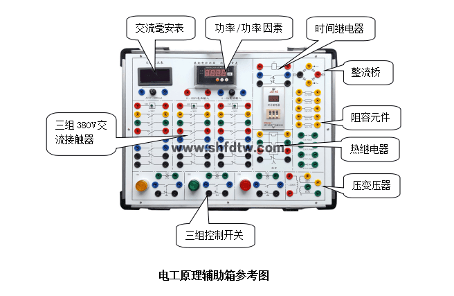 电工原理辅助实验箱 交流异步电机控制箱 电工原理辅助实验箱(图1)
