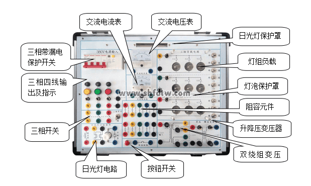 电工实验箱（交流电路实验箱） 交流电路实验箱 教学设备 院校实训装置 教育装备(图1)