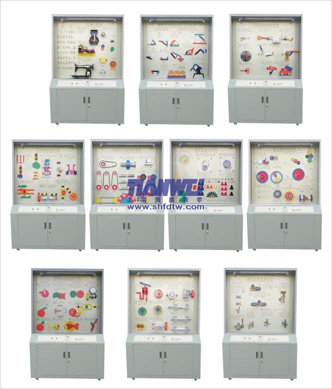 机械基础陈列柜,示教展示柜 机械基础示教陈列柜(铁柜)(图1)